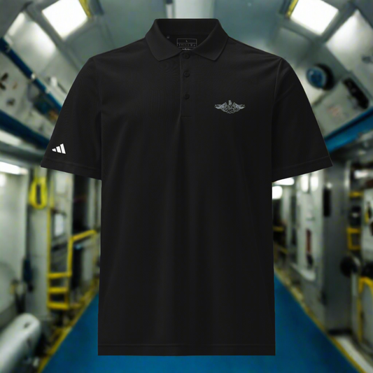 Submarine Warfare Silver Dolphins Adidas sport polo