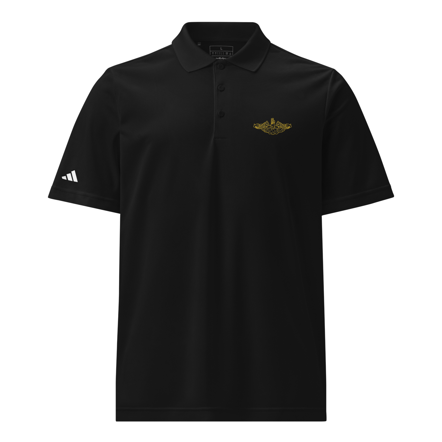 Submarine Warfare Gold Dolphins Adidas sport polo