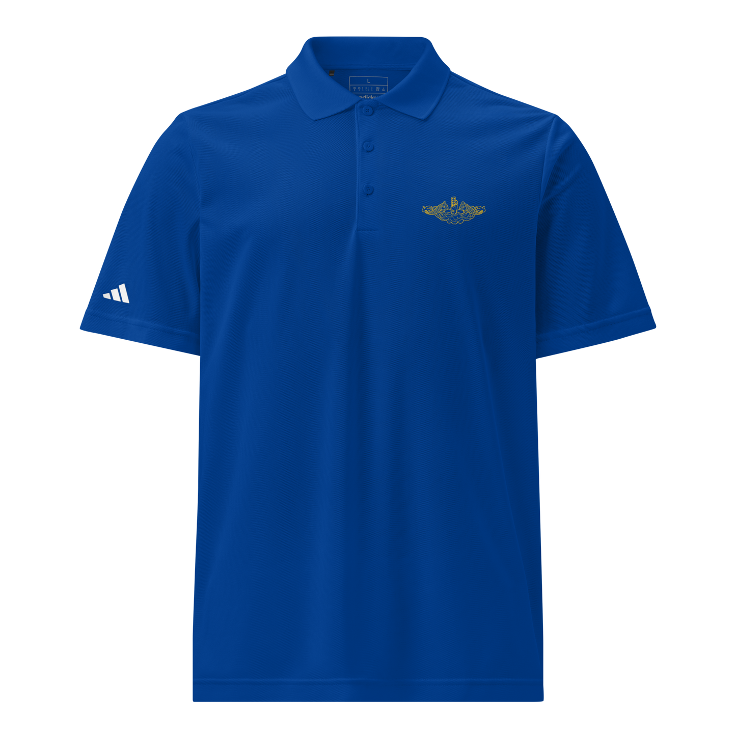 Submarine Warfare Gold Dolphins Adidas sport polo