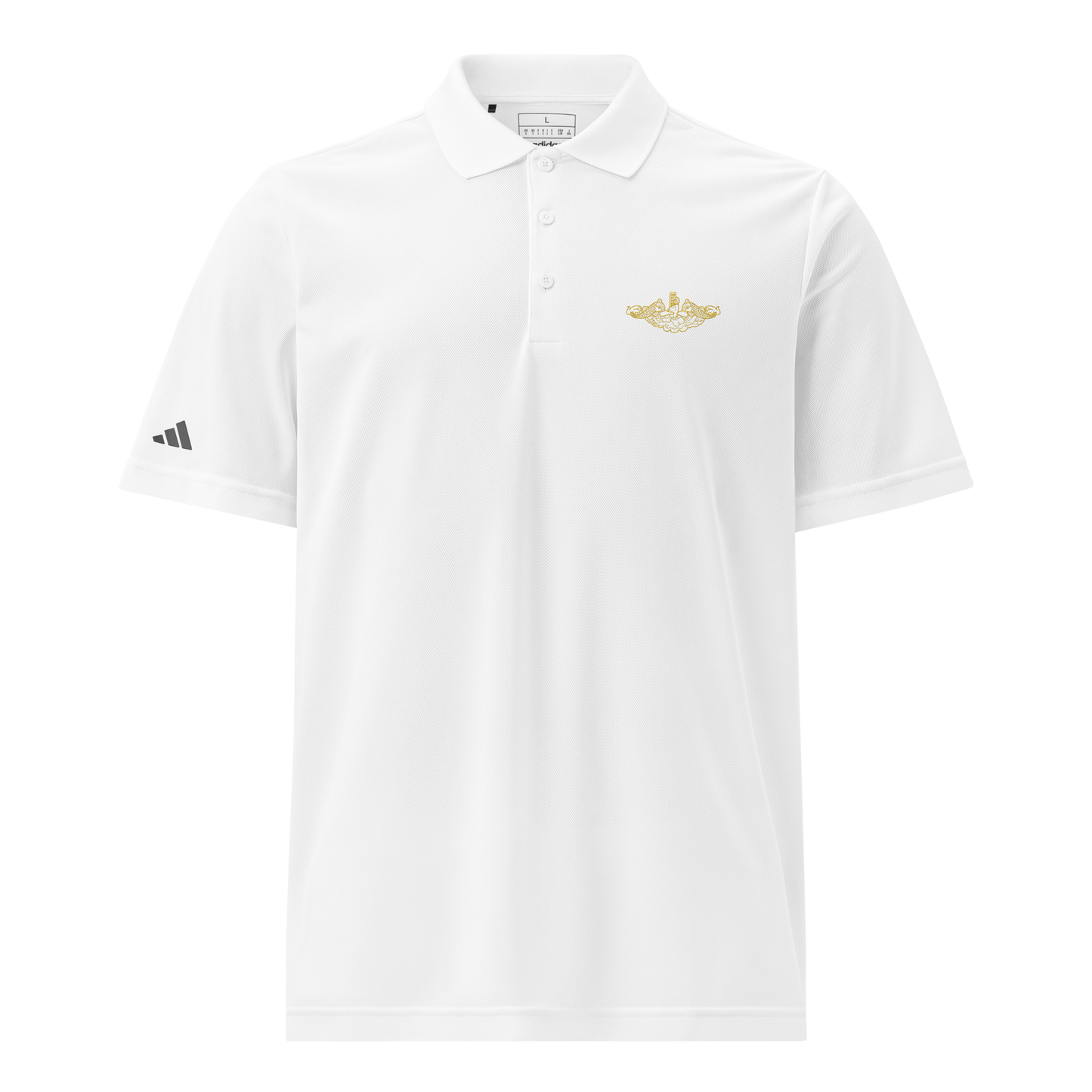 Submarine Warfare Gold Dolphins Adidas sport polo