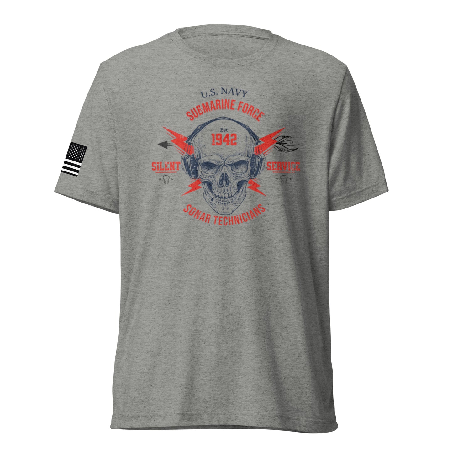 Sonar Technician Skull short sleeve (Front Print)