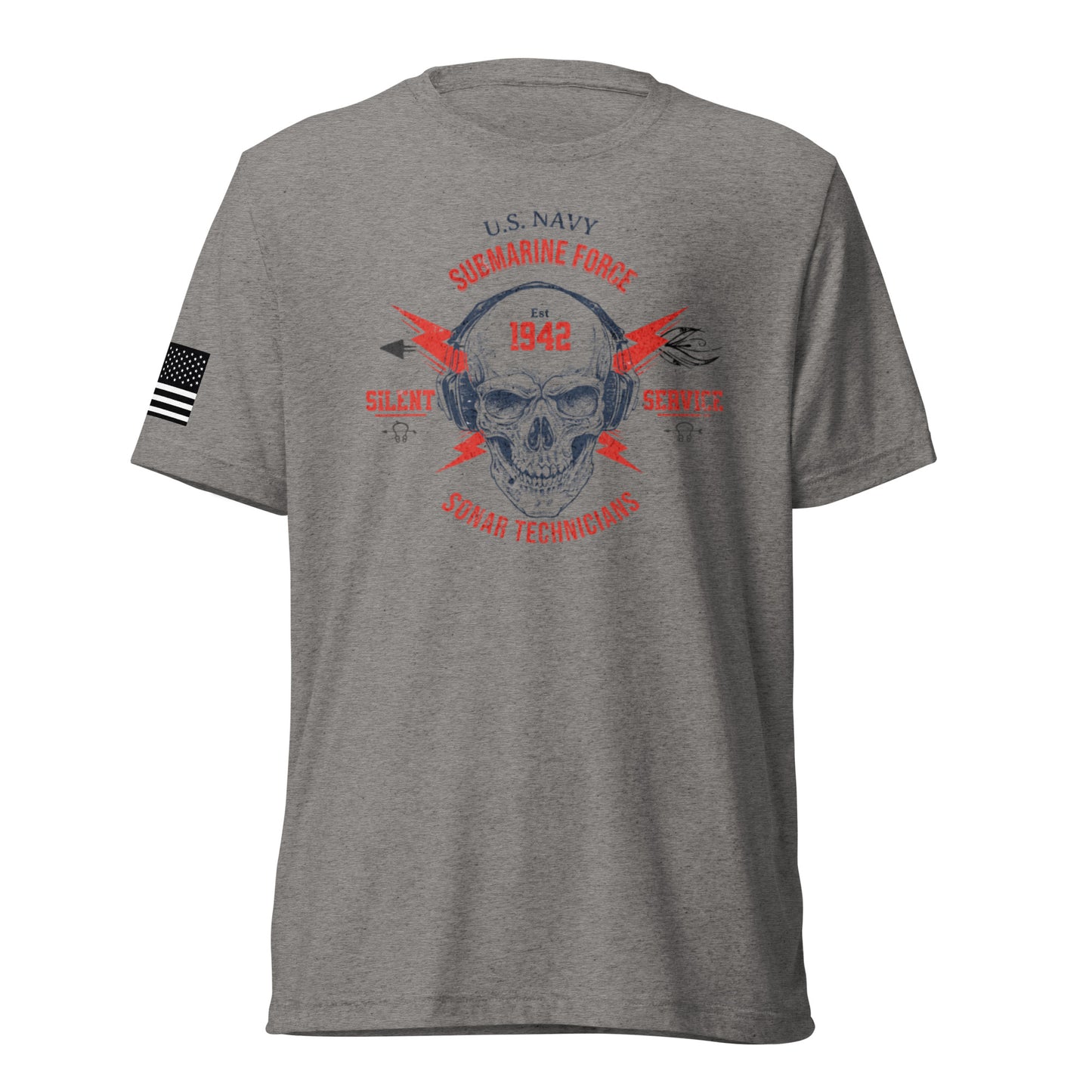 Sonar Technician Skull short sleeve (Front Print)